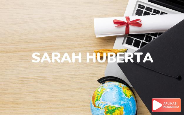 arti nama Sarah Huberta adalah Putri berjiwa terang