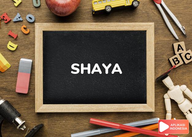arti nama Shaya adalah Berguna