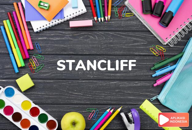 arti nama Stancliff adalah bukit berbatu