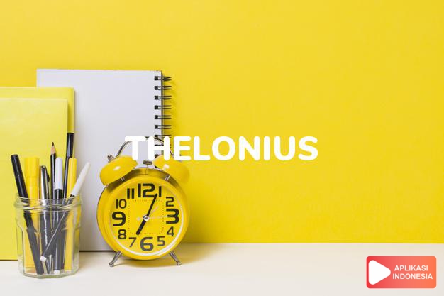 arti nama Thelonius adalah Bentuk Latin dari nama St Tillo. Bentuk pelafalan lainnya yaitu Thelonius dipopulerkan oleh pianis jazz Amerika Thelonius Monk (1920-82)