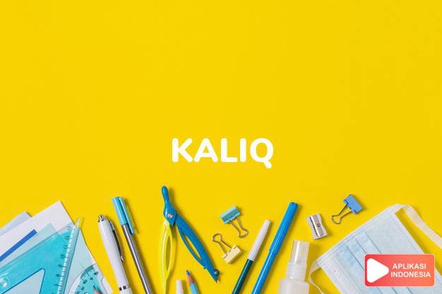 arti nama Kaliq adalah Kreatif, kualitas