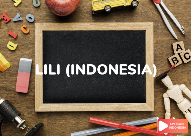 arti nama lili (indonesia) adalah sejenis bunga