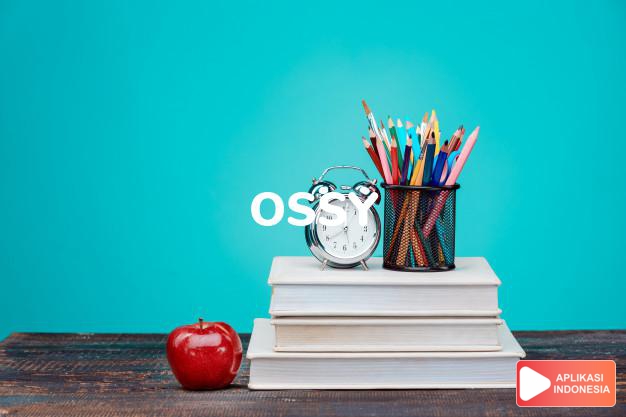 arti nama Ossy adalah (Bentuk lain dari Ozzie) Nama umum dari Osborn, Oswald