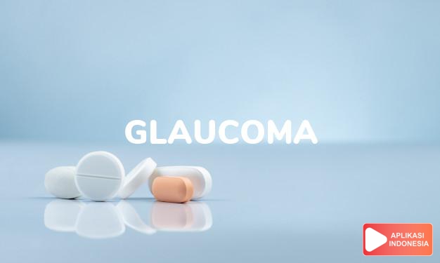 arti glaucoma adalah penyakit mata yang ditandai dengan peninggian tekanan intraocular yang mengakibatkan perubahan patologis dalam diskus optikus dan defek pada lapangan pandang yang khas. dalam kamus farmasi bahasa indonesia online by Aplikasi Indonesia