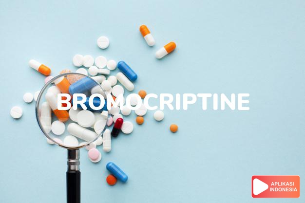 arti Bromocriptine adalah <p>Bromocriptine adalah obat yang digunakan untuk menghambat atau mengurangi produksi ASI karena alasan medis tertentu. Obat ini juga berguna untuk mengatasi sejumlah kondisi, seperti kemandulan, galaktorea (keluarnya ASI dari puting yang tidak terkait produksi susu normal saat menyusui), dan gangguan menstruasi (misalnya <em>amenorrhea</em>) yang disebabkan kadar prolaktin berada di atas normal.</p>

<p>Bromocriptine bekerja dengan cara menekan produksi hormon prolaktin. Pemberian bromocriptine dalam jangka panjang dapat menangani prolaktinoma, yaitu tumor jinak di kelenjar hipofisis (pituitari).</p> dalam kamus obat bahasa indonesia online by Aplikasi Indonesia