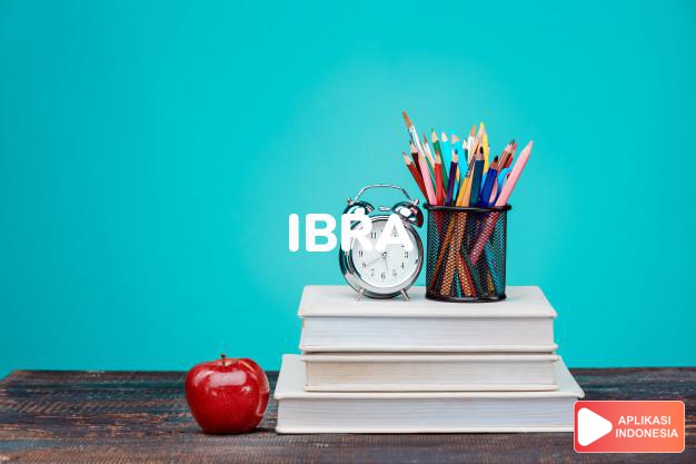 arti ibra adalah  dalam Kamus Besar Bahasa Indonesia KBBI online by Aplikasi Indonesia