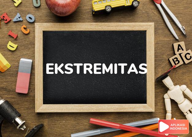 arti ekstremitas adalah extremity. dalam Terjemahan Kamus Bahasa Inggris Indonesia Indonesia Inggris by Aplikasi Indonesia